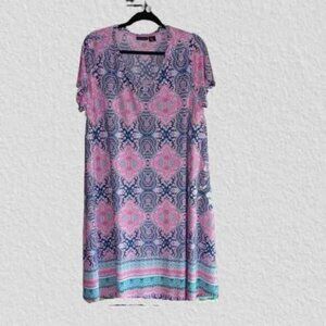 ❌3/$10❌ Pink Paisley Knit Dress 1X